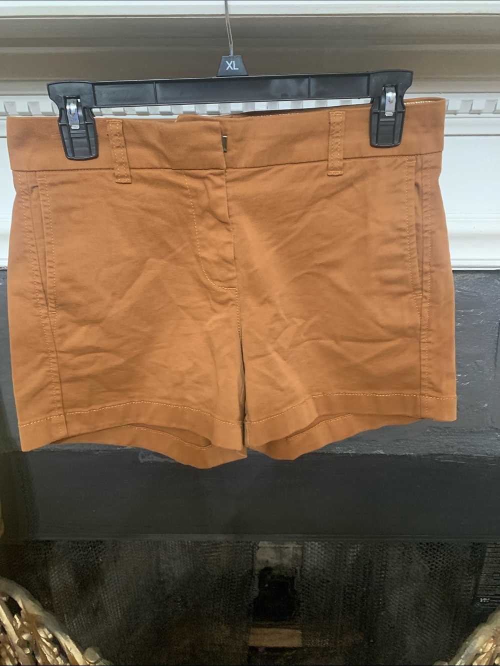 Classic Women's Stretch Cotton Shorts in Pumpkin